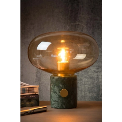 lafabryka.pl Lampa stołowa CHARLIZE Ø 23 cm 1xE27 Amber 03520/01/62 Lucide